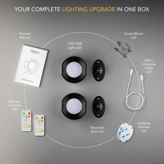 WIRELESS LED WALL LIGHTS