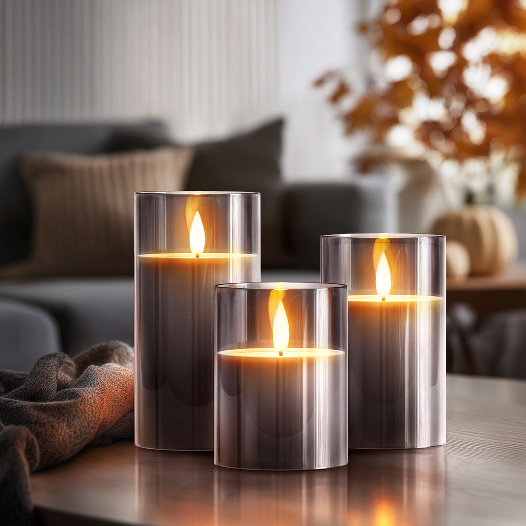 FLAMELESS WIRELESS CANDLES ( SET OF 3)