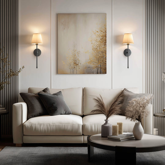 WIRELESS PLEATED WALL SCONCES (SET OF 2)