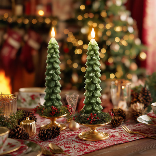 CHRISTMAS FLAMELESS WIRELESS CANDLES (SET OF 3)