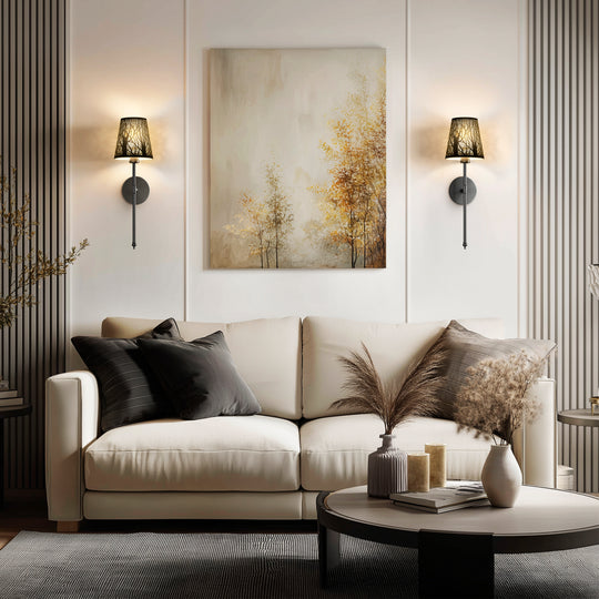 WIRELESS METALLIC WALL SCONCES (SET OF 2)