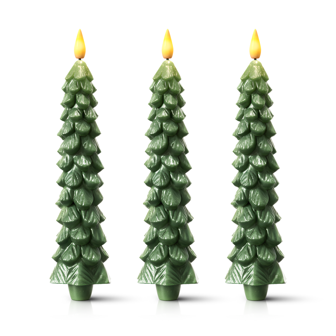 CHRISTMAS FLAMELESS WIRELESS CANDLES (SET OF 3)