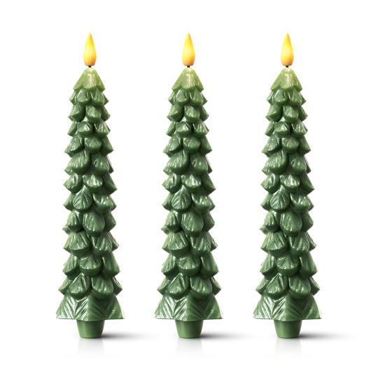 CHRISTMAS FLAMELESS WIRELESS CANDLES (SET OF 3)
