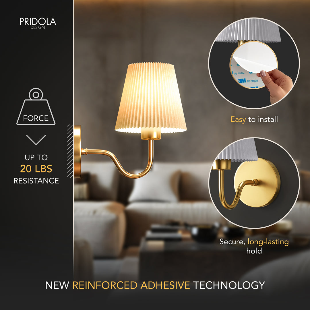 CURVED WIRELESS WALL SCONCE