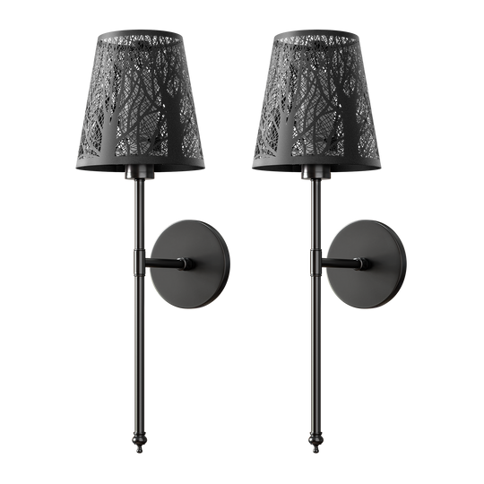 WIRELESS METALLIC WALL SCONCES (SET OF 2)