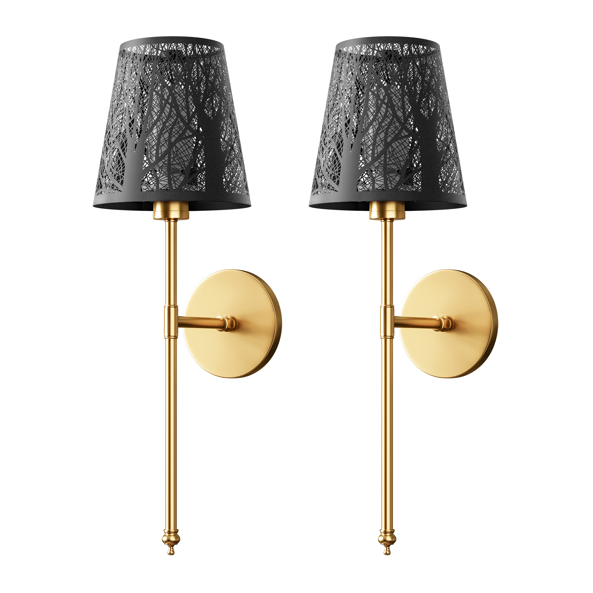 Pridola Wireless Metallic Wall Sconces — Set of 2 — image 1 of 1