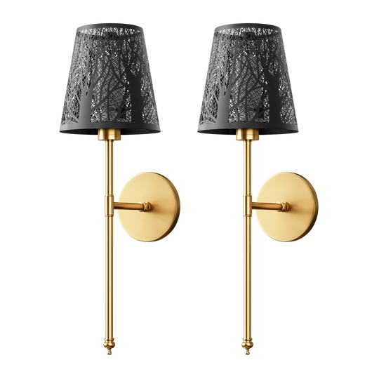 WIRELESS METALLIC WALL SCONCES (SET OF 2)