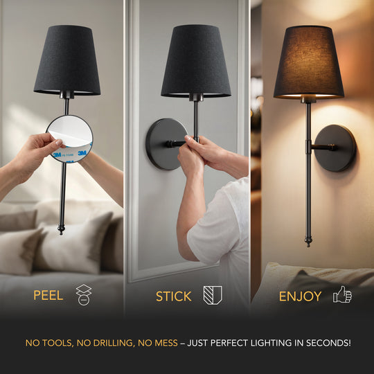 WIRELESS DARK WALL SCONCES (SET OF 2)