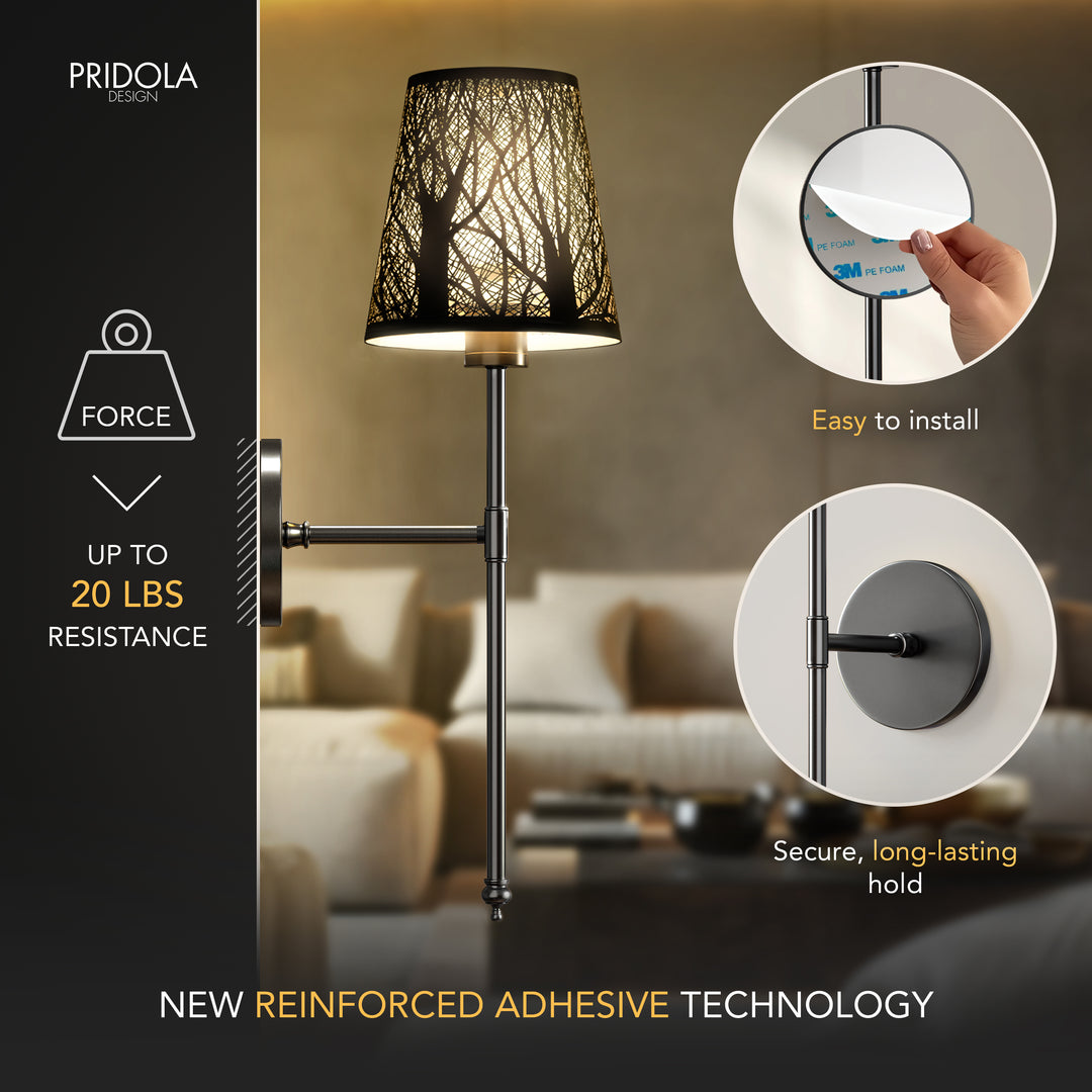 WIRELESS METALLIC WALL SCONCES (SET OF 2)