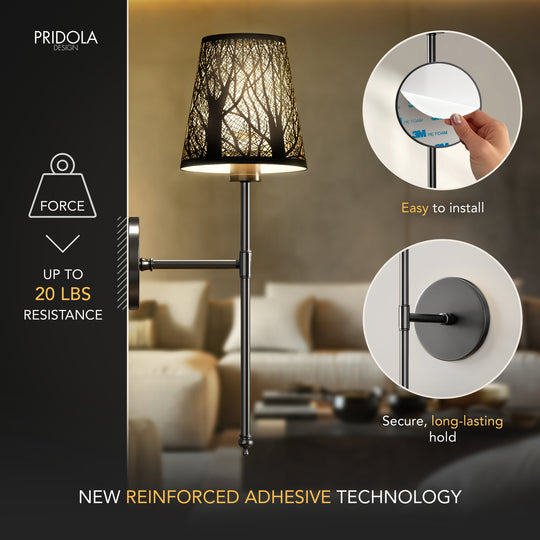 WIRELESS METALLIC WALL SCONCES (SET OF 2)